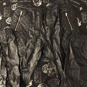 Faux leather Joggers